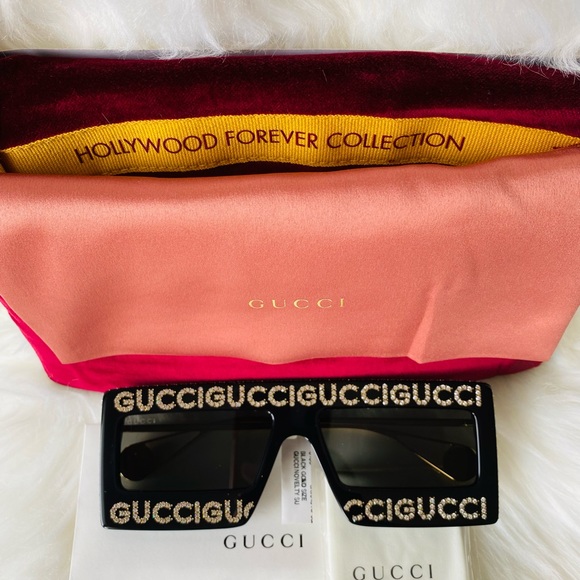 Gucci embellished rectangular sunglasses - Picture 2 of 13